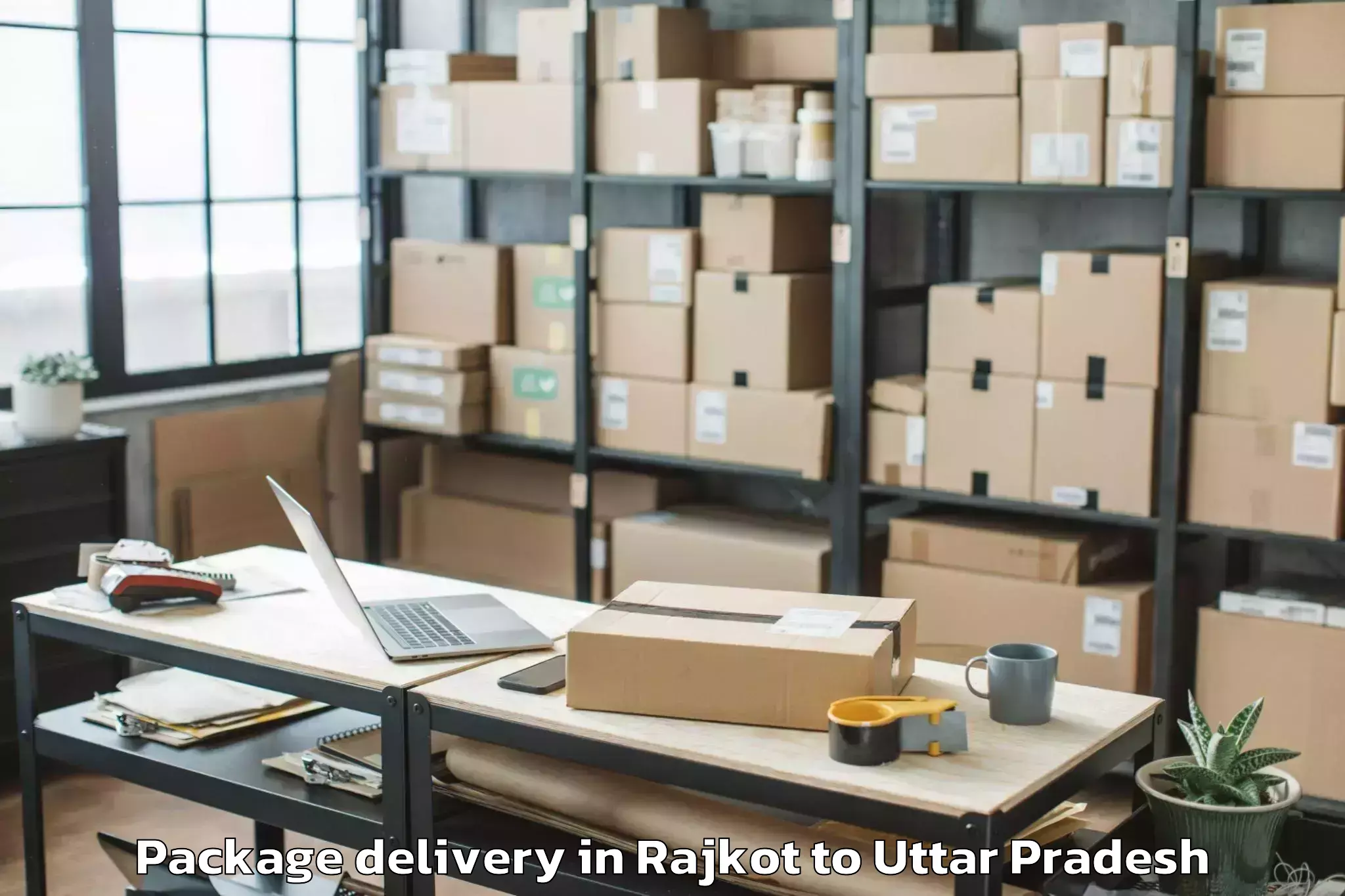 Book Rajkot to Bhadohi Package Delivery